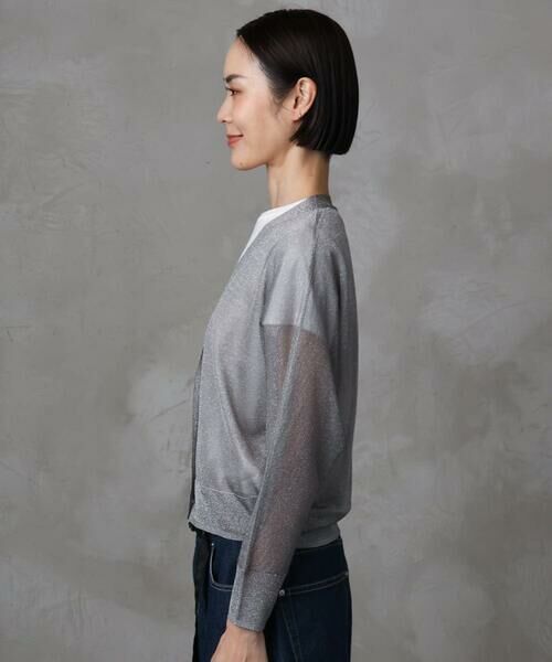 Maison de CINQ / メゾン ドゥ サンク カーディガン・ボレロ | [小さいサイズ]シアーラメVネックカーディガン | 詳細16