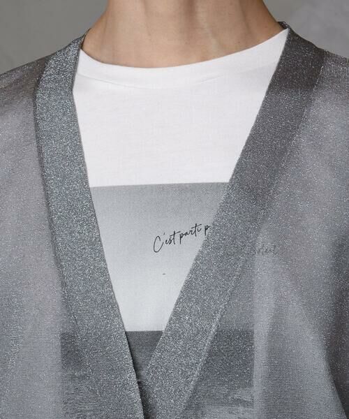 Maison de CINQ / メゾン ドゥ サンク カーディガン・ボレロ | [小さいサイズ]シアーラメVネックカーディガン | 詳細18