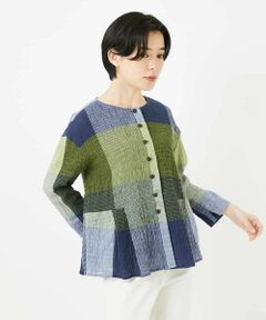 Maison de CINQ / メゾン ドゥ サンク シャツ・ブラウス | [日本製]コットンレーヨンランダムチェックブラウス