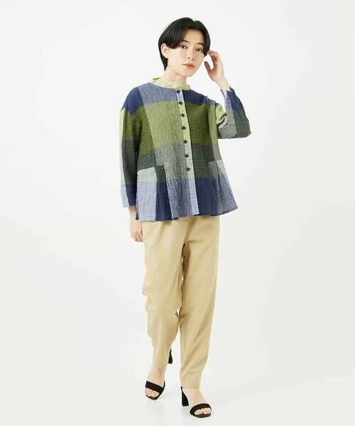 Maison de CINQ / メゾン ドゥ サンク シャツ・ブラウス | [日本製]コットンレーヨンランダムチェックブラウス | 詳細18