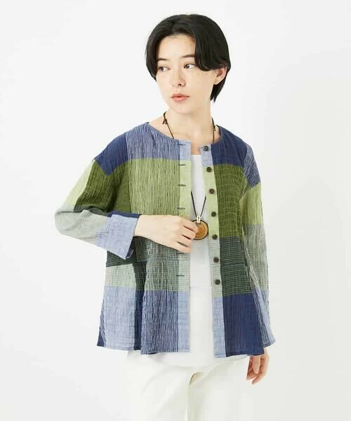 Maison de CINQ / メゾン ドゥ サンク シャツ・ブラウス | [日本製]コットンレーヨンランダムチェックブラウス | 詳細3