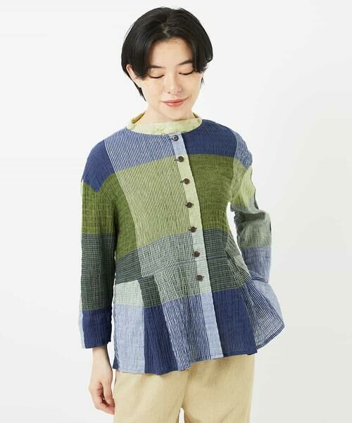 Maison de CINQ / メゾン ドゥ サンク シャツ・ブラウス | [日本製]コットンレーヨンランダムチェックブラウス | 詳細4