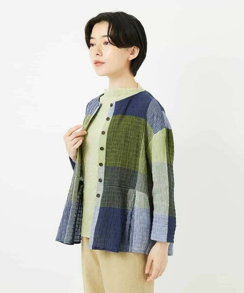 Maison de CINQ / メゾン ドゥ サンク シャツ・ブラウス | [日本製]コットンレーヨンランダムチェックブラウス | 詳細6