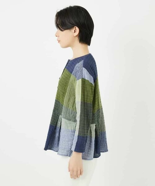 Maison de CINQ / メゾン ドゥ サンク シャツ・ブラウス | [日本製]コットンレーヨンランダムチェックブラウス | 詳細8