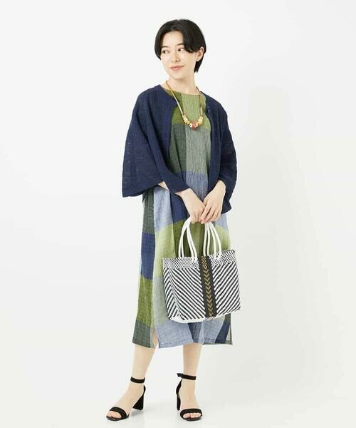 Maison de CINQ / メゾン ドゥ サンク ロング・マキシ丈ワンピース | [日本製]コットンレーヨンランダムチェックワンピース | 詳細14