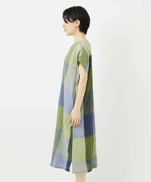 Maison de CINQ / メゾン ドゥ サンク ロング・マキシ丈ワンピース | [日本製]コットンレーヨンランダムチェックワンピース | 詳細2