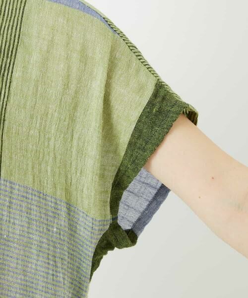 Maison de CINQ / メゾン ドゥ サンク ロング・マキシ丈ワンピース | [日本製]コットンレーヨンランダムチェックワンピース | 詳細6