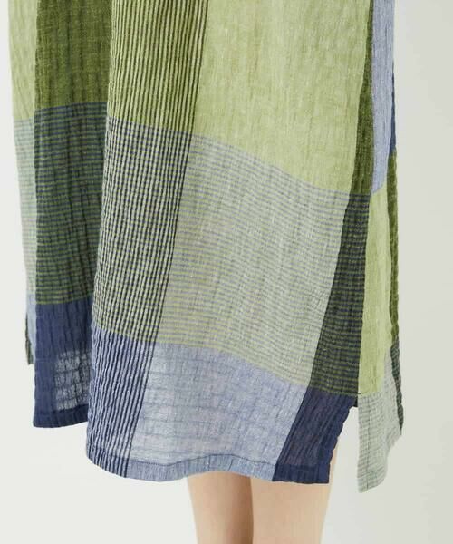 Maison de CINQ / メゾン ドゥ サンク ロング・マキシ丈ワンピース | [日本製]コットンレーヨンランダムチェックワンピース | 詳細7