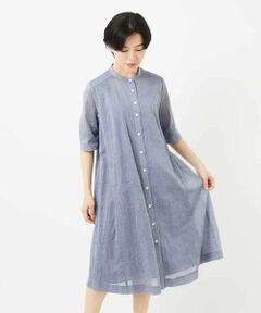 Maison de CINQ / メゾン ドゥ サンク ロング・マキシ丈ワンピース | 先染めボイルワッシャーワンピース