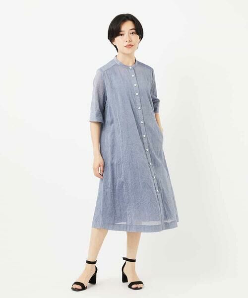 Maison de CINQ / メゾン ドゥ サンク ロング・マキシ丈ワンピース | 先染めボイルワッシャーワンピース | 詳細22