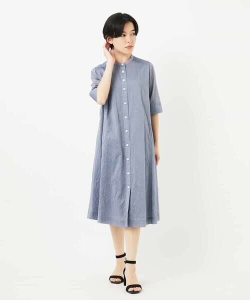 Maison de CINQ / メゾン ドゥ サンク ロング・マキシ丈ワンピース | 先染めボイルワッシャーワンピース | 詳細23