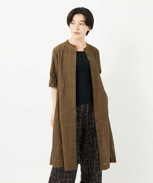 Maison de CINQ / メゾン ドゥ サンク ロング・マキシ丈ワンピース | 先染めボイルワッシャーワンピース | 詳細4