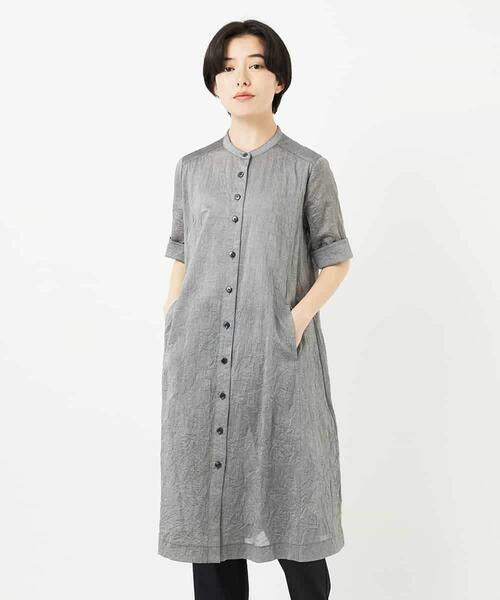 Maison de CINQ / メゾン ドゥ サンク ロング・マキシ丈ワンピース | 先染めボイルワッシャーワンピース | 詳細5