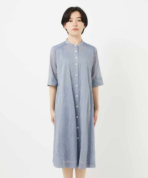 Maison de CINQ / メゾン ドゥ サンク ロング・マキシ丈ワンピース | 先染めボイルワッシャーワンピース | 詳細6