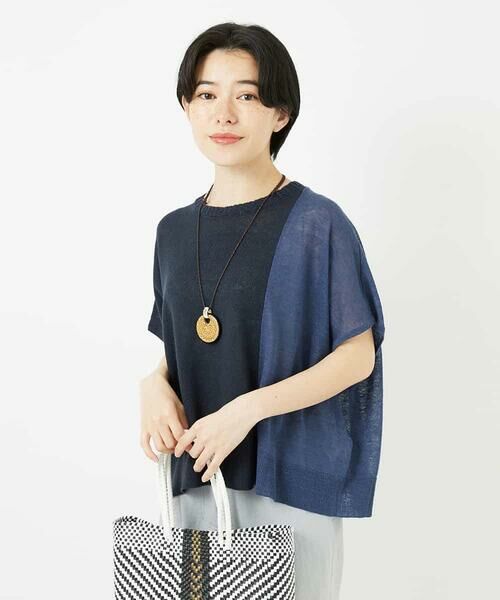 Maison de CINQ / メゾン ドゥ サンク ニット・セーター | バイカラーニットプルオーバー | 詳細1