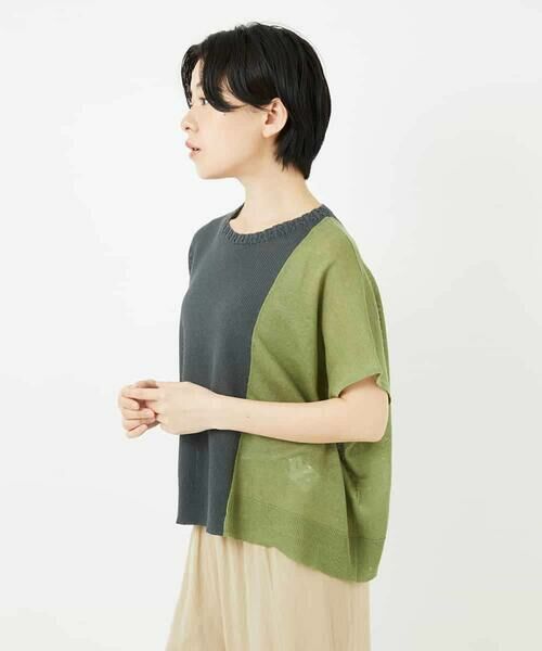 Maison de CINQ / メゾン ドゥ サンク ニット・セーター | バイカラーニットプルオーバー | 詳細3