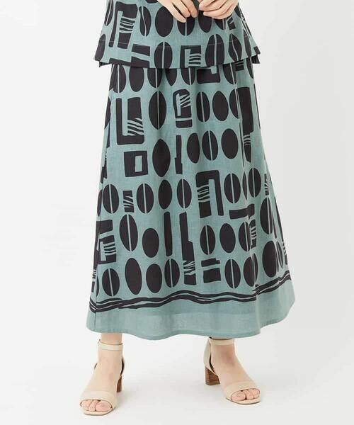 Maison de CINQ / メゾン ドゥ サンク ロング・マキシ丈スカート | コーヒービーンズプリントスカート | 詳細14