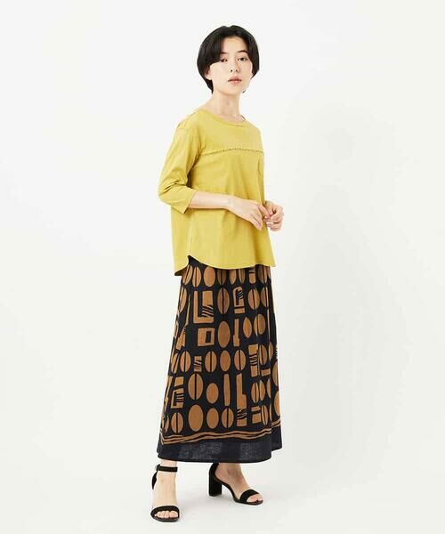 Maison de CINQ / メゾン ドゥ サンク ロング・マキシ丈スカート | コーヒービーンズプリントスカート | 詳細3