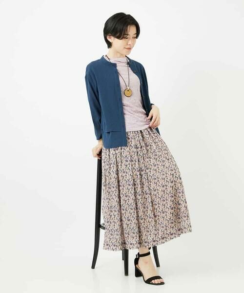 Maison de CINQ / メゾン ドゥ サンク ロング・マキシ丈スカート | ぼかしフラワーチュールスカート | 詳細13