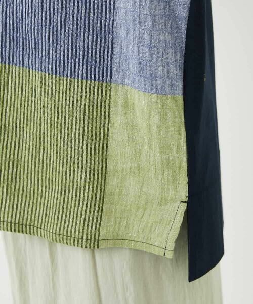 Maison de CINQ / メゾン ドゥ サンク カットソー | [日本製]コットンレーヨンランダムチェックブラウスカットソー | 詳細10