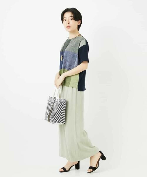 Maison de CINQ / メゾン ドゥ サンク カットソー | [日本製]コットンレーヨンランダムチェックブラウスカットソー | 詳細14