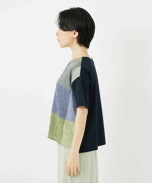 Maison de CINQ / メゾン ドゥ サンク カットソー | [日本製]コットンレーヨンランダムチェックブラウスカットソー | 詳細6