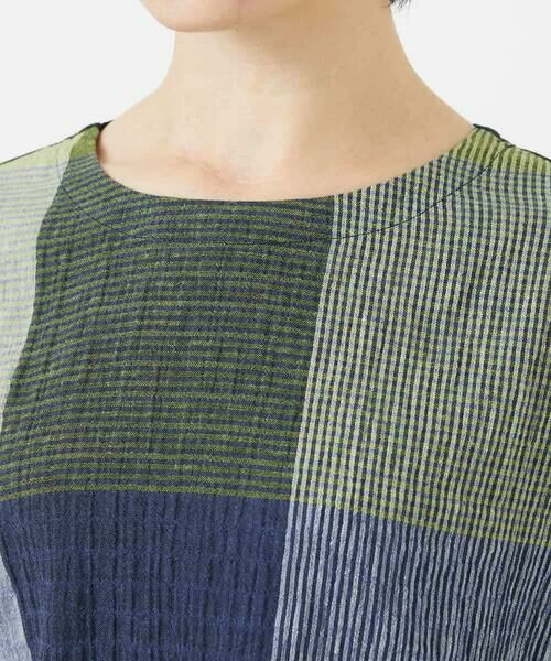 Maison de CINQ / メゾン ドゥ サンク カットソー | [日本製]コットンレーヨンランダムチェックブラウスカットソー | 詳細8