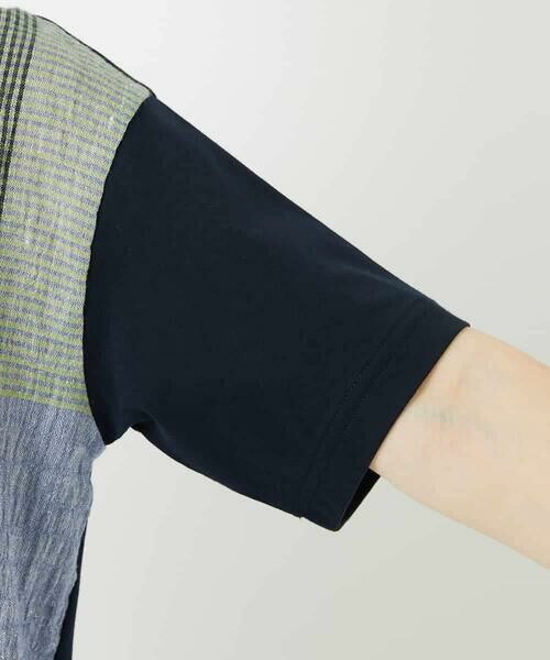 Maison de CINQ / メゾン ドゥ サンク カットソー | [日本製]コットンレーヨンランダムチェックブラウスカットソー | 詳細9