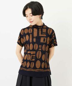 Maison de CINQ / メゾン ドゥ サンク カットソー | [日本製]コーヒービーンズプリントカットソー