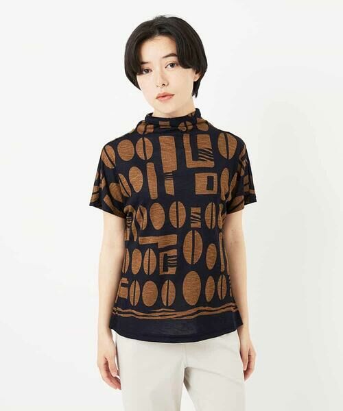 Maison de CINQ / メゾン ドゥ サンク カットソー | [日本製]コーヒービーンズプリントカットソー | 詳細3