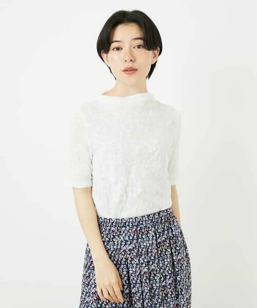 Maison de CINQ / メゾン ドゥ サンク カットソー | フラワージャガードジャージカットソー | 詳細5