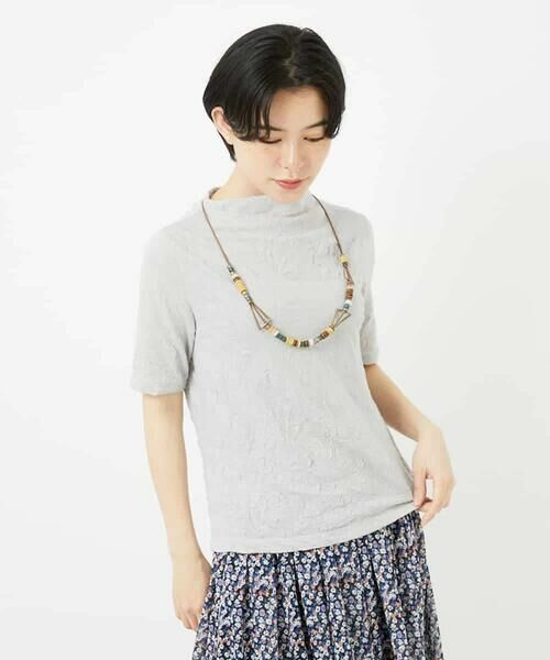 Maison de CINQ / メゾン ドゥ サンク カットソー | フラワージャガードジャージカットソー | 詳細6