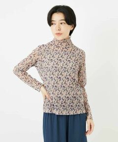 Maison de CINQ / メゾン ドゥ サンク カットソー | ぼかしフラワーハイネックプルオーバー