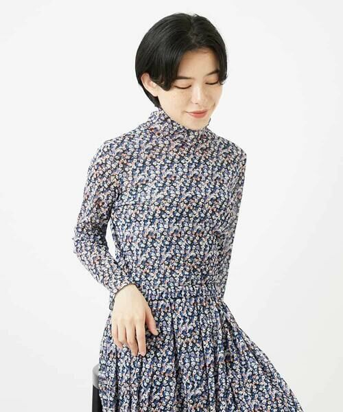 Maison de CINQ / メゾン ドゥ サンク カットソー | ぼかしフラワーハイネックプルオーバー | 詳細3