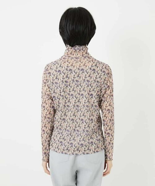 Maison de CINQ / メゾン ドゥ サンク カットソー | ぼかしフラワーハイネックプルオーバー | 詳細6