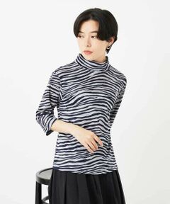 Maison de CINQ / メゾン ドゥ サンク カットソー | [日本製]ラミー天竺ゼブラプリントカットソー