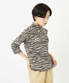 Maison de CINQ / メゾン ドゥ サンク カットソー | [日本製]ラミー天竺ゼブラプリントカットソー