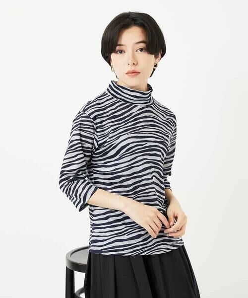 Maison de CINQ / メゾン ドゥ サンク カットソー | [日本製]ラミー天竺ゼブラプリントカットソー | 詳細3