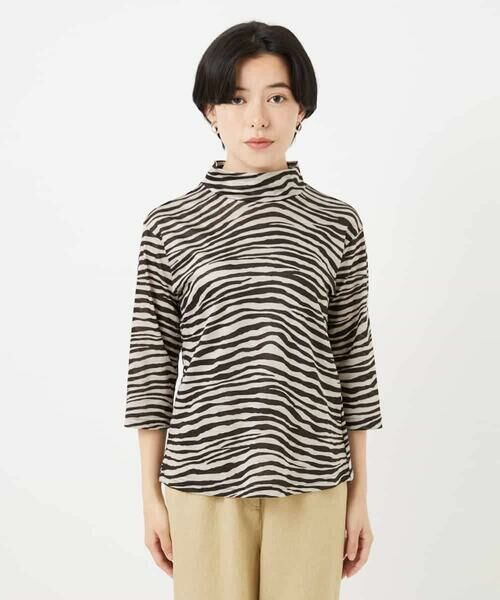 Maison de CINQ / メゾン ドゥ サンク カットソー | [日本製]ラミー天竺ゼブラプリントカットソー | 詳細5