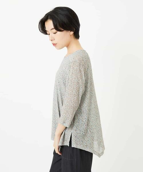 Maison de CINQ / メゾン ドゥ サンク カットソー | 小付きフラワープリントアシンメトリーデザインプルオーバー | 詳細14