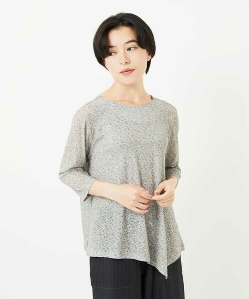 Maison de CINQ / メゾン ドゥ サンク カットソー | 小付きフラワープリントアシンメトリーデザインプルオーバー | 詳細16