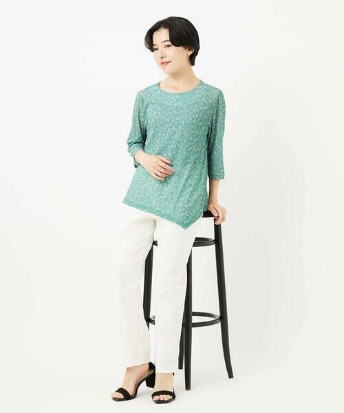 Maison de CINQ / メゾン ドゥ サンク カットソー | 小付きフラワープリントアシンメトリーデザインプルオーバー | 詳細23