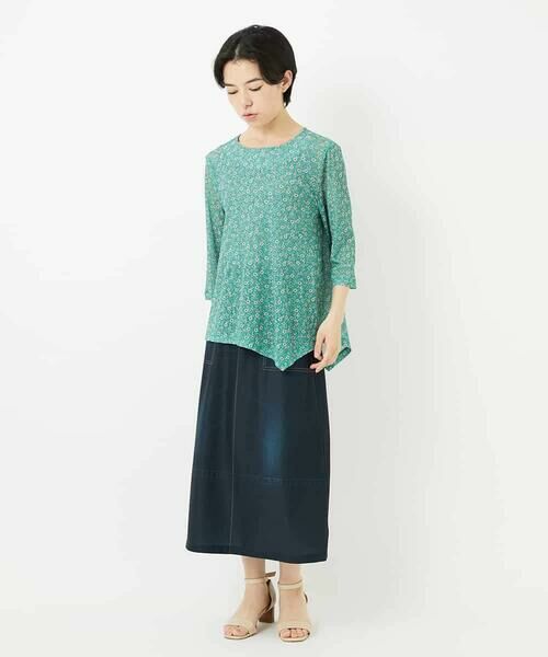 Maison de CINQ / メゾン ドゥ サンク カットソー | 小付きフラワープリントアシンメトリーデザインプルオーバー | 詳細25