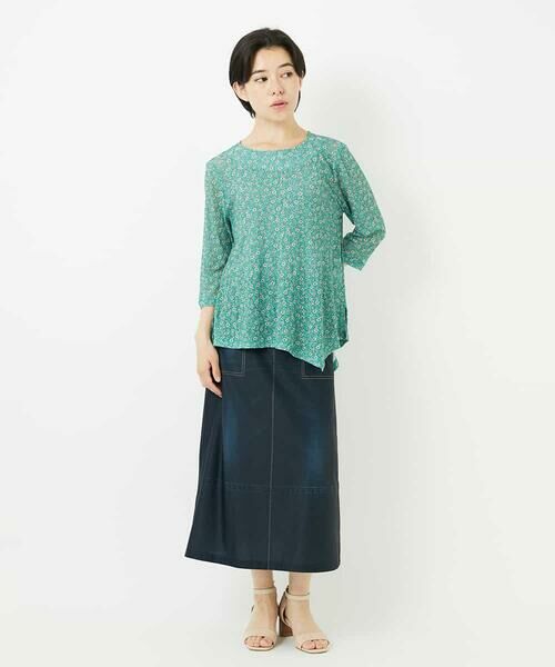 Maison de CINQ / メゾン ドゥ サンク カットソー | 小付きフラワープリントアシンメトリーデザインプルオーバー | 詳細26