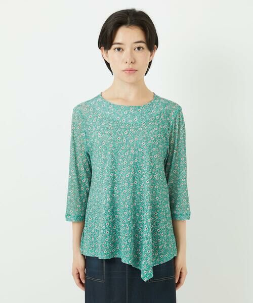 Maison de CINQ / メゾン ドゥ サンク カットソー | 小付きフラワープリントアシンメトリーデザインプルオーバー | 詳細6