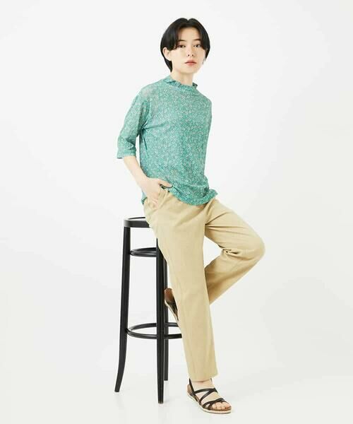 Maison de CINQ / メゾン ドゥ サンク カットソー | 小付きフラワープリントハイネックプルオーバー | 詳細11