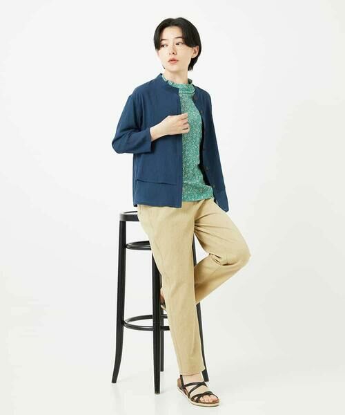 Maison de CINQ / メゾン ドゥ サンク カットソー | 小付きフラワープリントハイネックプルオーバー | 詳細14