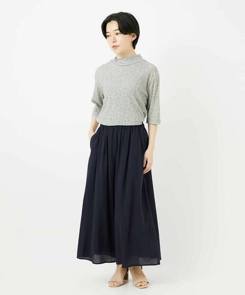 Maison de CINQ / メゾン ドゥ サンク カットソー | 小付きフラワープリントハイネックプルオーバー | 詳細15