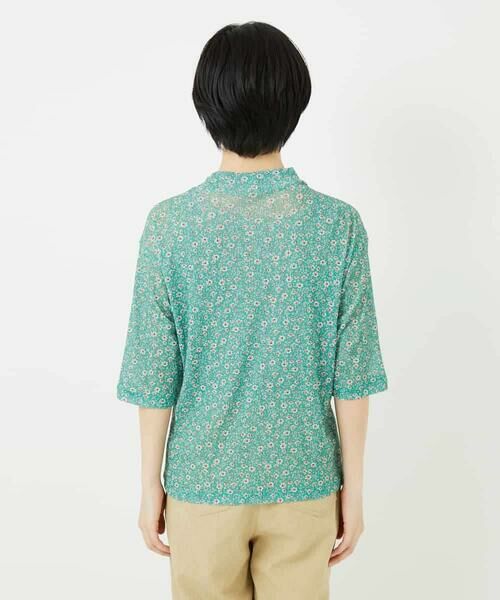 Maison de CINQ / メゾン ドゥ サンク カットソー | 小付きフラワープリントハイネックプルオーバー | 詳細5