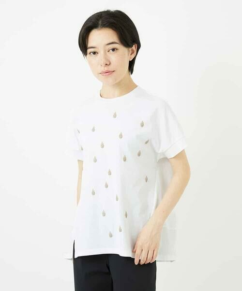 Maison de CINQ / メゾン ドゥ サンク カットソー | コットン天竺しずくプリントカットソープルオーバー | 詳細3